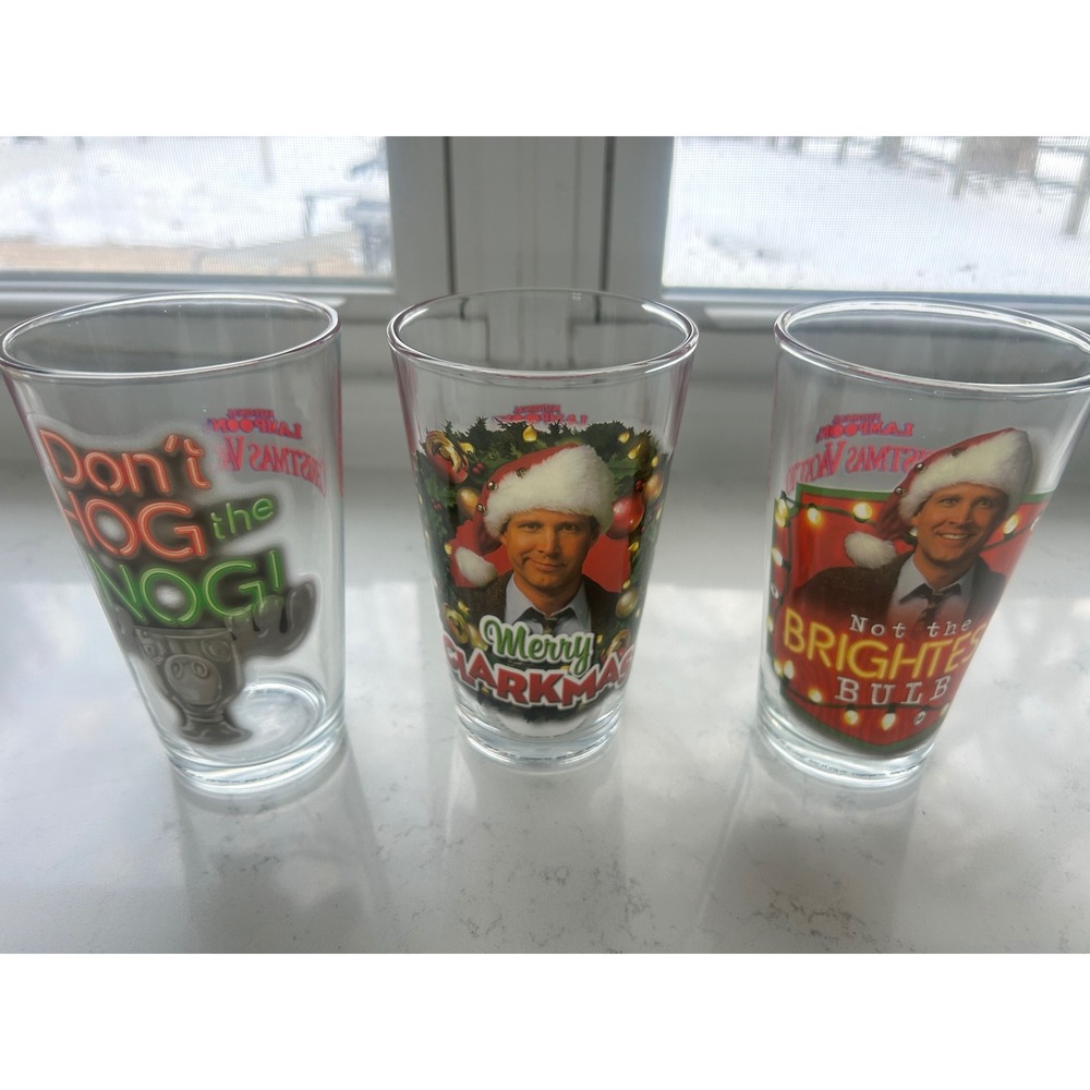 National Lampoon Christmas Vacation‎ Pint Glass Set 3pc Clark Griswold ICUP 16oz